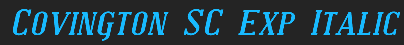 Covington SC Exp Italic font
